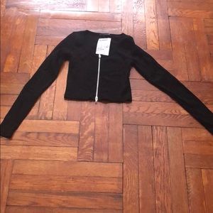 Brandy Melville NWT zipper crop top